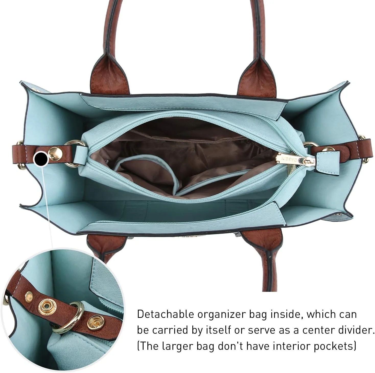 Dasein Purses Handbags for Women Tote Wallet Set Top Handle Satchel Shoulder Hobo Bag 3pcs