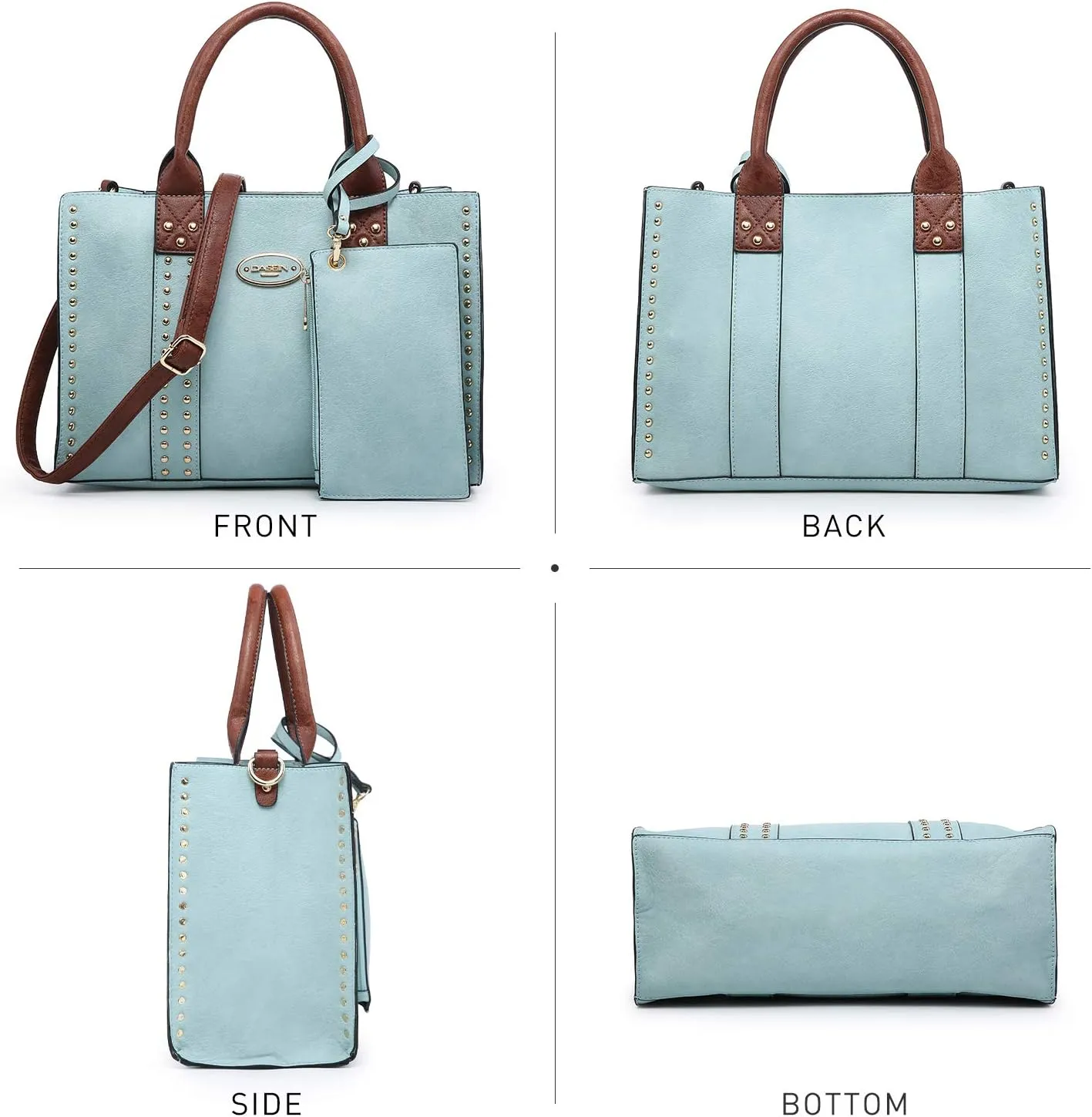 Dasein Purses Handbags for Women Tote Wallet Set Top Handle Satchel Shoulder Hobo Bag 3pcs