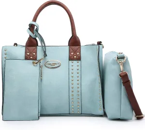 Dasein Purses Handbags for Women Tote Wallet Set Top Handle Satchel Shoulder Hobo Bag 3pcs
