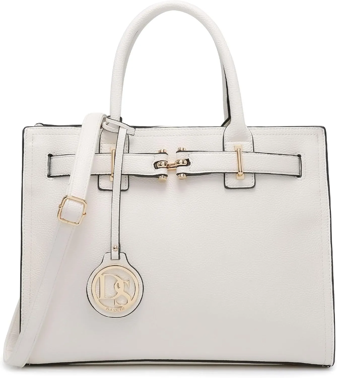 Dasein Women Satchel Purses Handbags Belted Top-handle Work Tote Shoulder Bags with Long Strap