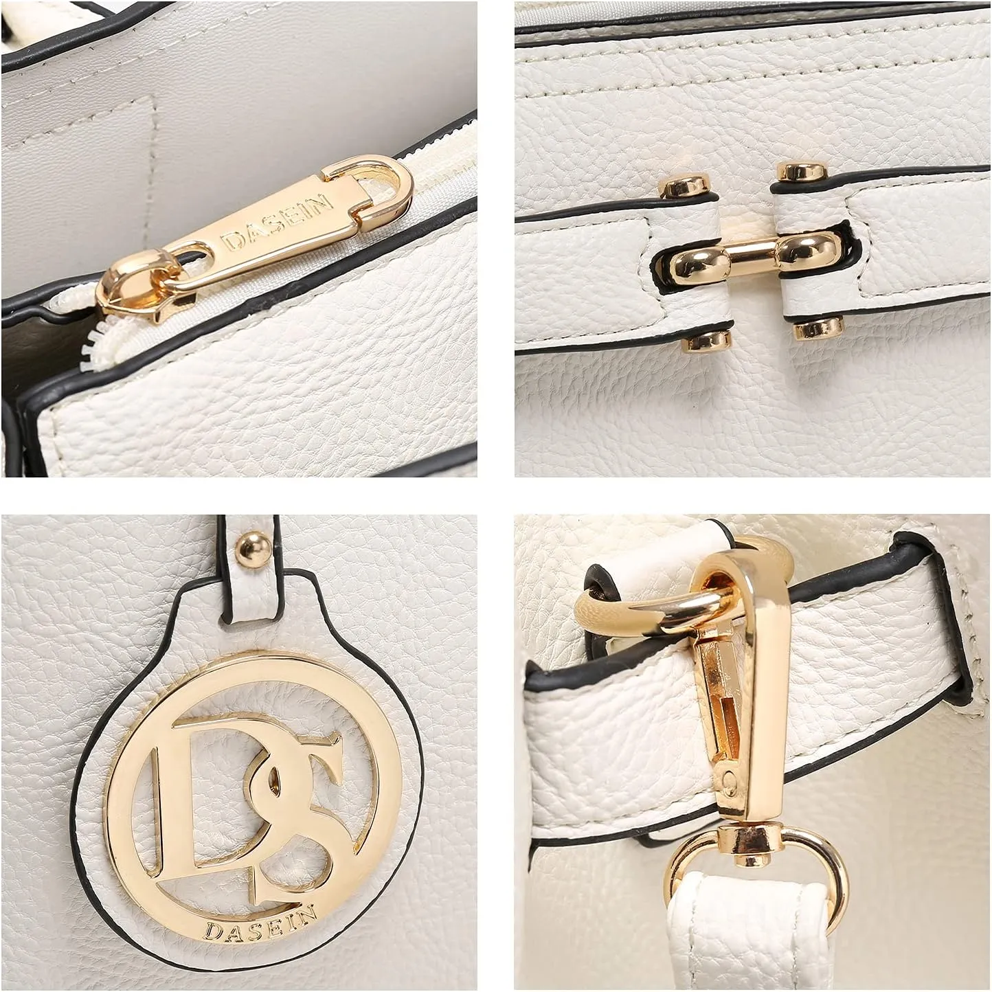 Dasein Women Satchel Purses Handbags Belted Top-handle Work Tote Shoulder Bags with Long Strap