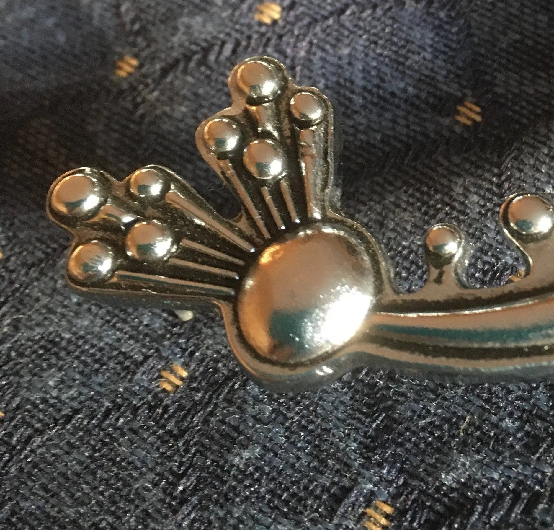Decorative Kidney Purse Fittings (Pair) Silver Colour