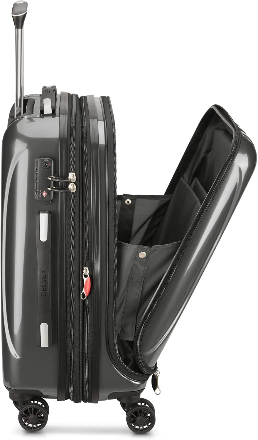 Delsey Luggage Aero 2 Piece Set (19"/29") Spinner Suitcase (Charcoal)