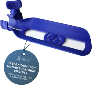 Dental Veterinary Table Mount for Non-Rebreathing Circuits, with Quick Clamp - Supports Anesthesia Bag, Veterinary Equipment, Vet Dentistry, Dental Patient Bags, Jackson Rees Compatible- Royal Blue