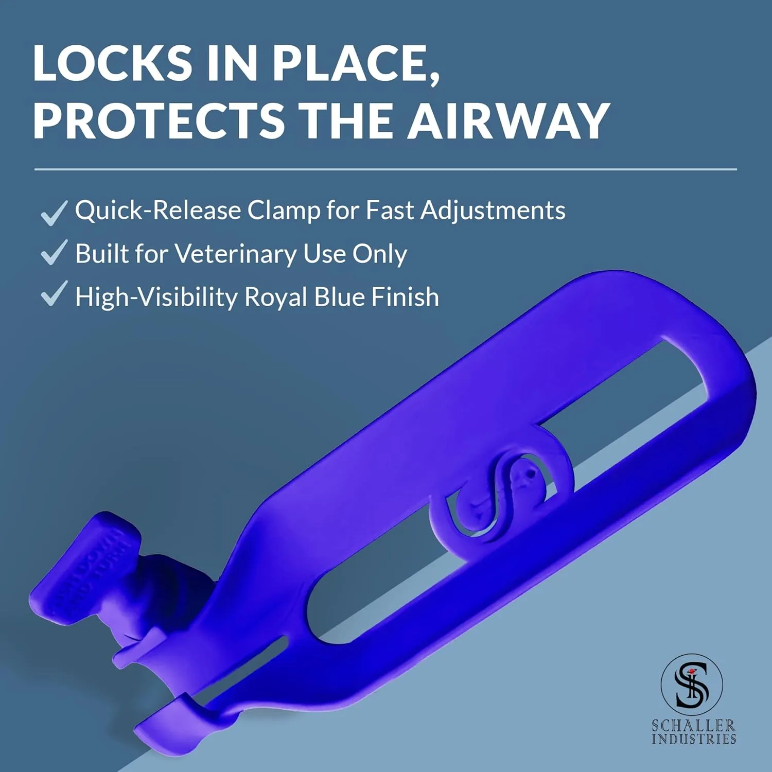 Dental Veterinary Table Mount for Non-Rebreathing Circuits, with Quick Clamp - Supports Anesthesia Bag, Veterinary Equipment, Vet Dentistry, Dental Patient Bags, Jackson Rees Compatible- Royal Blue