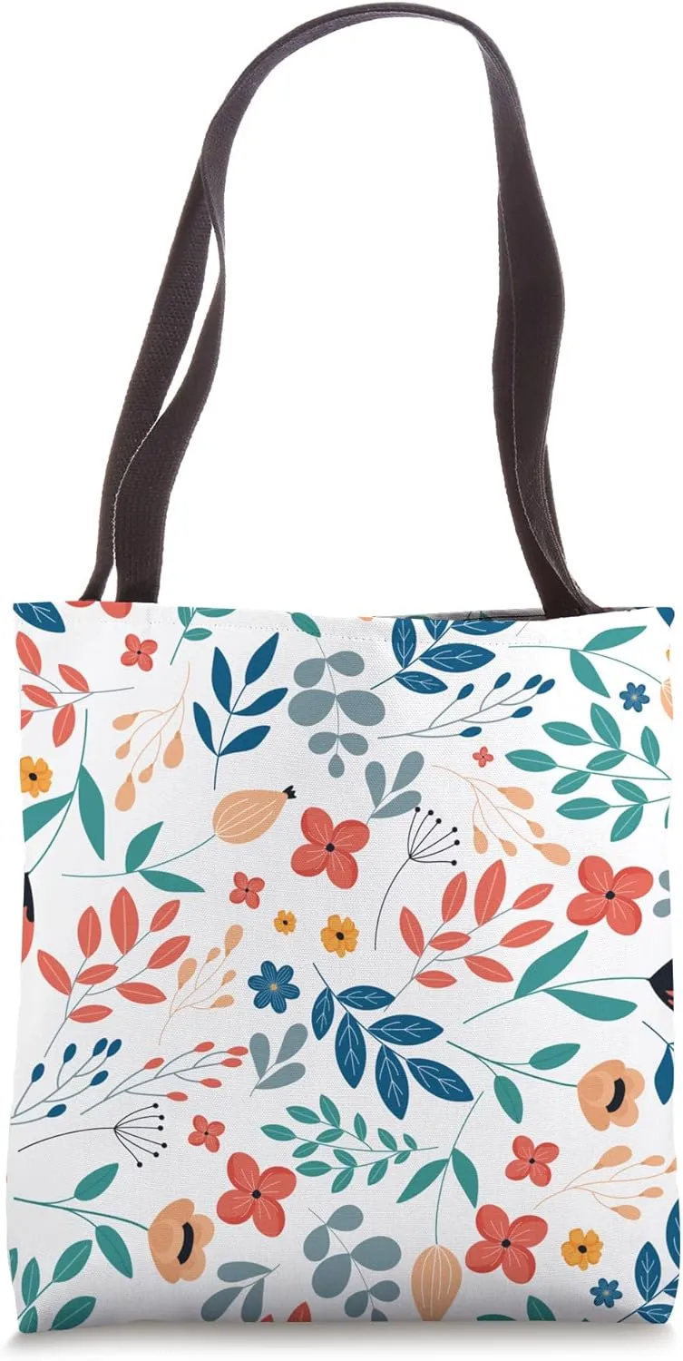Design Beautiful Pattern Floral Colorful Flowers Deco Tote Bag