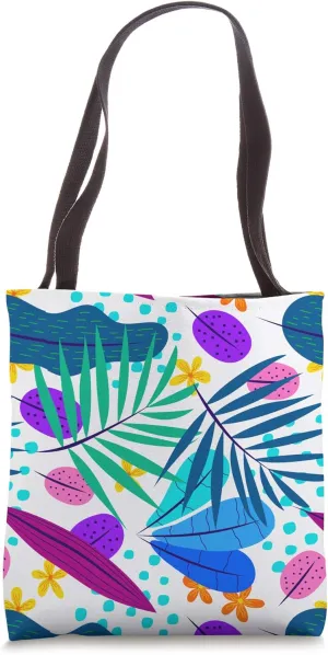 Design Gift Beautiful Pattern Floral Colorful Leaves Deco Tote Bag