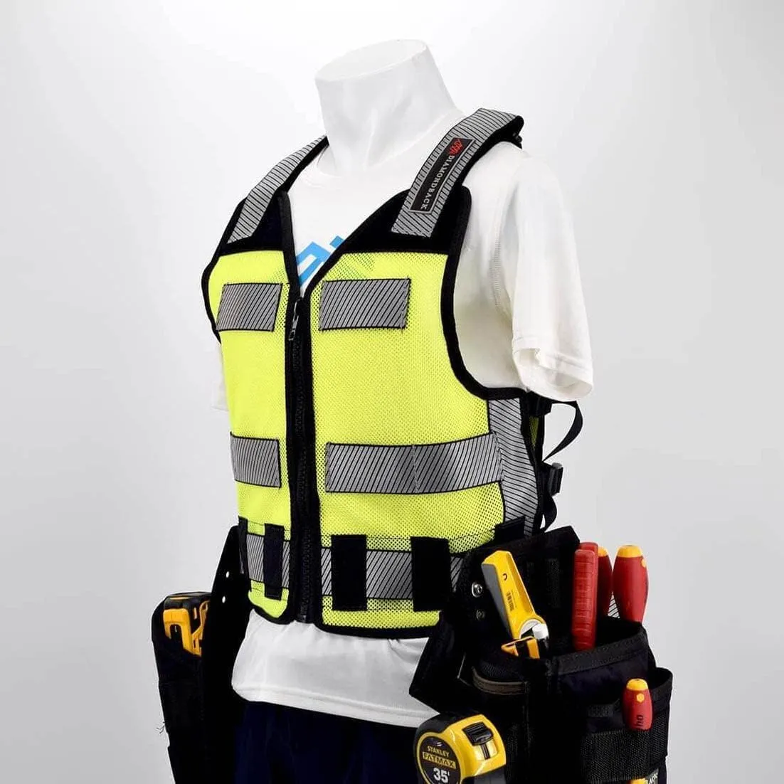 Diamondback Hi-Viz 701 Tool Vest - Safety Tool Vest for Carpenters, Roofers & Electricians