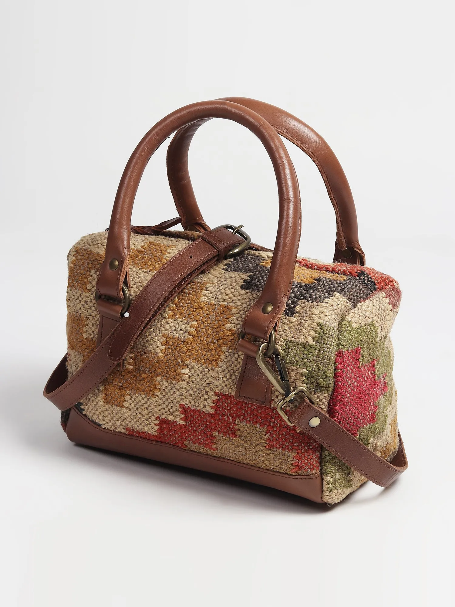 DIGILENT - KILIM & LEATHER DUFFLE BAG