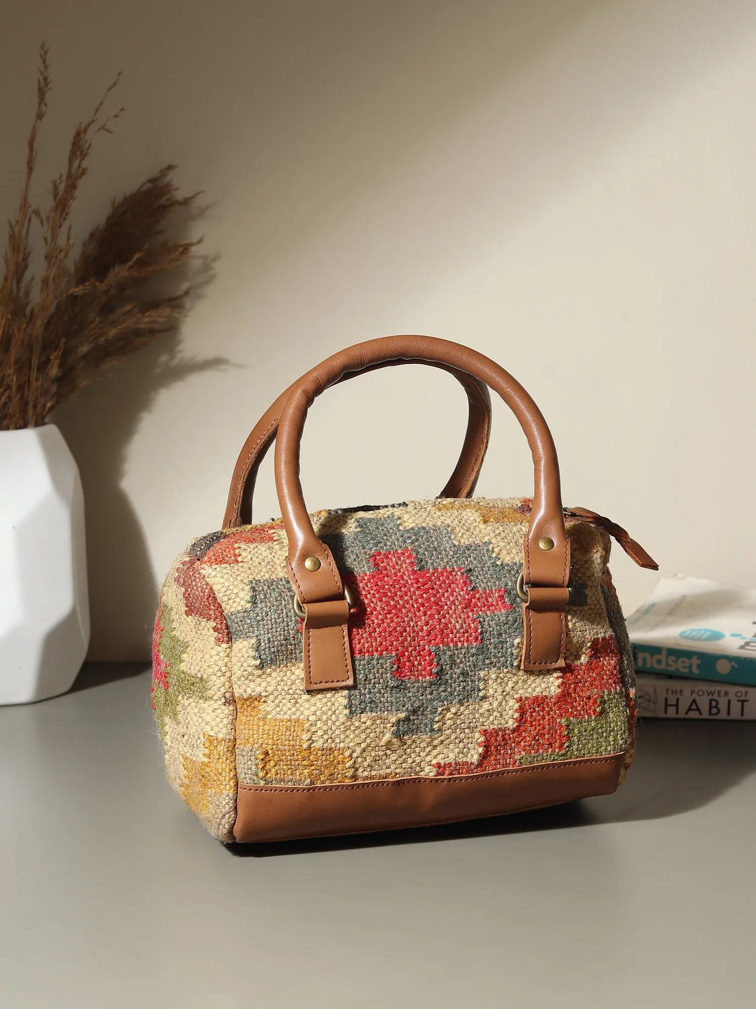 DIGILENT - KILIM & LEATHER DUFFLE BAG