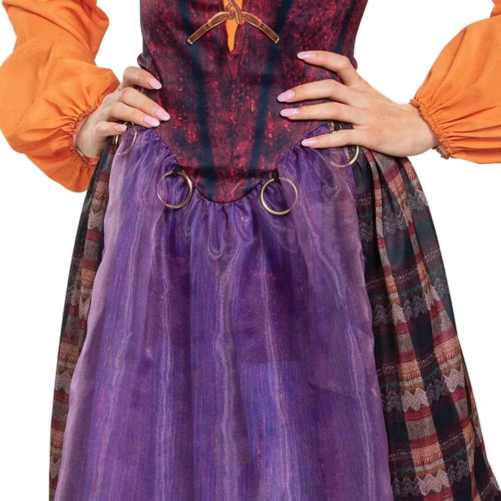 Disguise womens Mary Sanderson Costume, Deluxe Official Disney Hocus Pocus Costume Mary Dress
