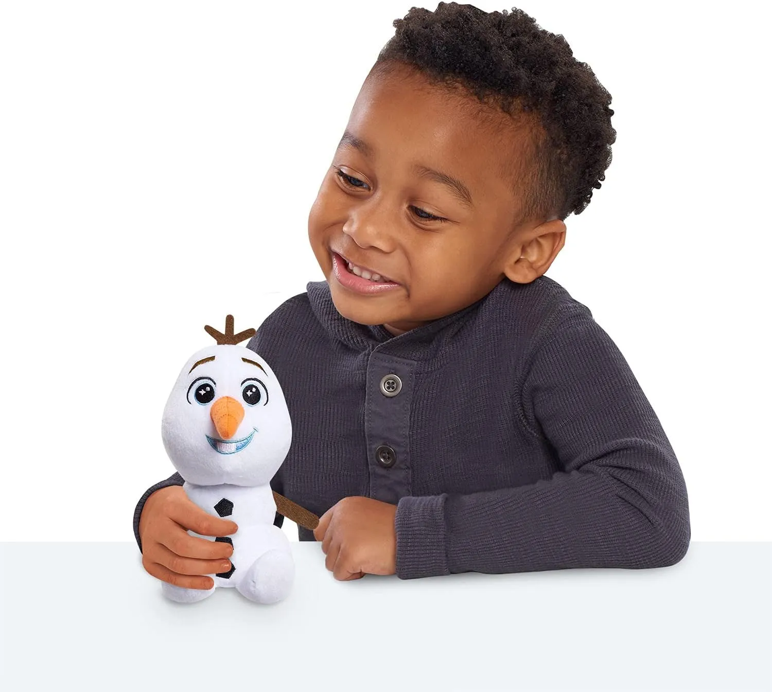 Disney Frozen Talking 9.5 Inch Small Plush Toy, Olaf, Stuffed Toy Snowman
