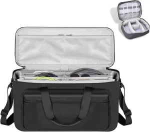 DJ Gig Bag for Music Equipment, Cables, Laptops, and Gear – DJ Equipment Bag with Shoulder Strap and Trolley Strap for Travel - Complete with Accessories Organizer Travel Case