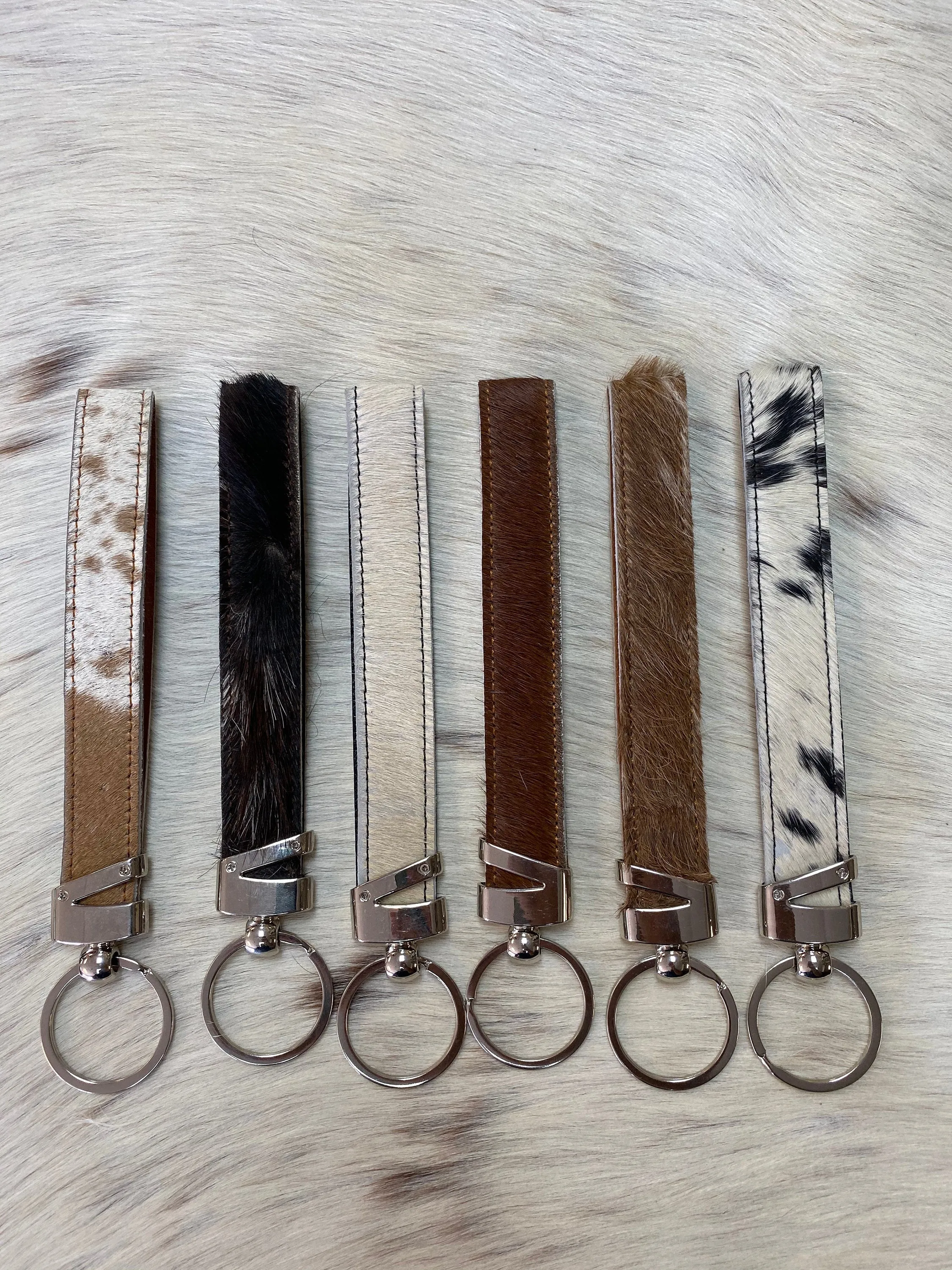Double Sided Cowhide Keychain
