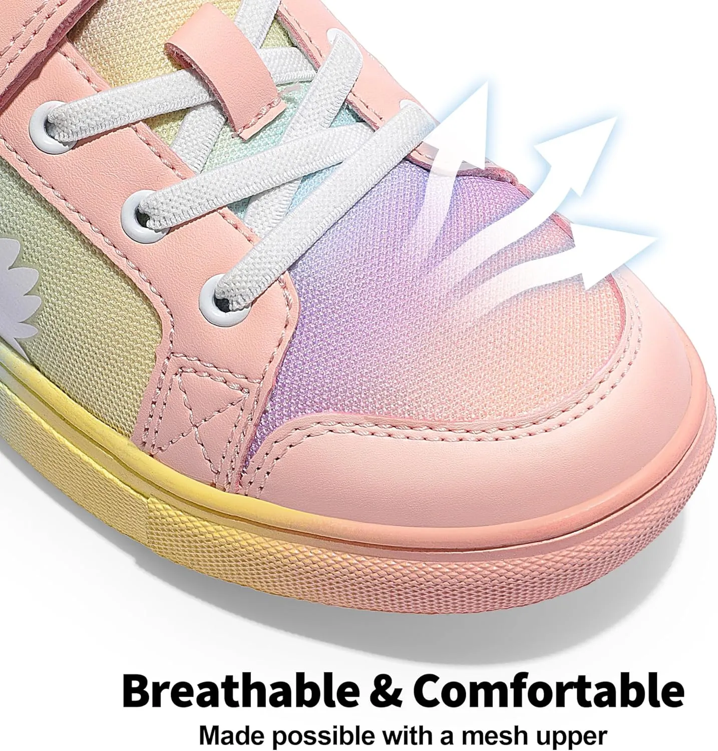 DREAM PAIRS Girls Shoes Toddler Sneakers Rainbow Storybook Casual School Walking Footwear for Toddler/Little Kids