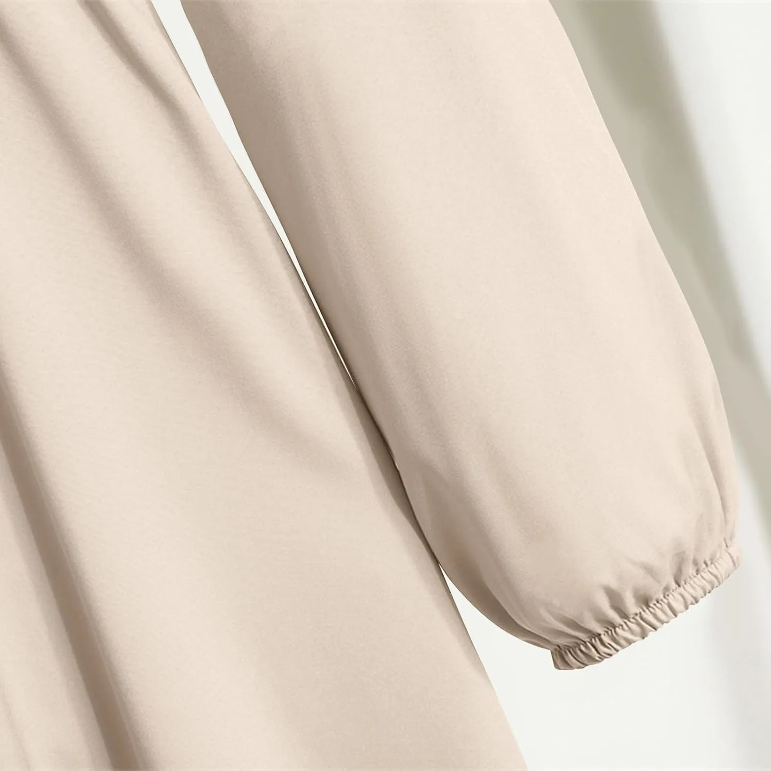 Dresses for Women Fall Casual 2024 Big Hem Elastic Waist Flowy Dress Long Sleeve Comfy Outdoor Vacation Maxi Dresses