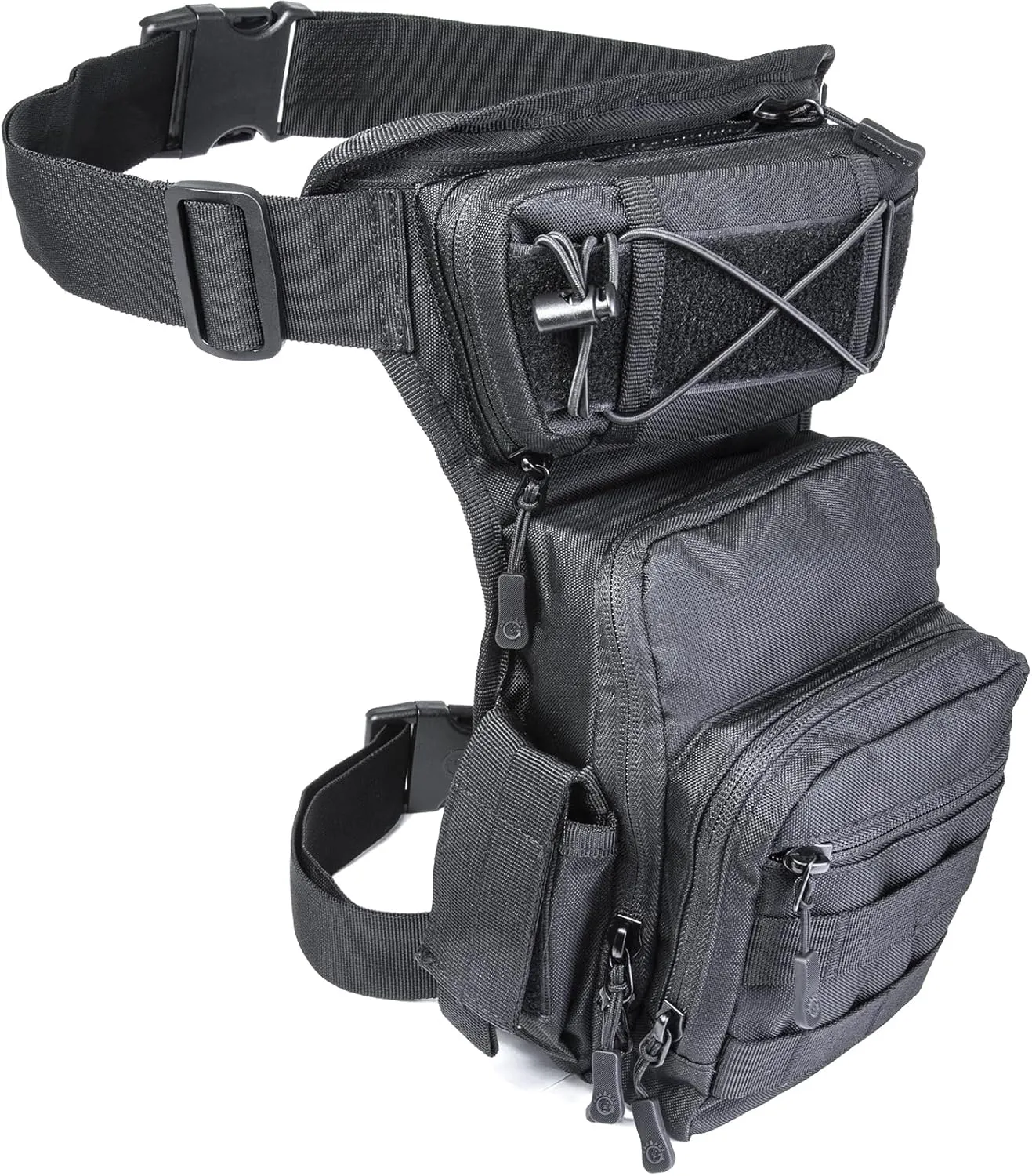 Drop Leg Bag Tool Fanny Thigh Pack Leg Rig Military Motorcycle Camera Utility Pouch (Black)