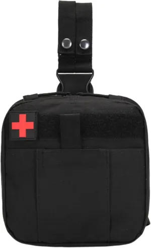 Drop Leg Pouch, Drop Leg Bag Tactical Zipper Drop Leg Pouch Portable Medical Drop Pouch with Adjustable Strap Multi-Purpose First Aid Waist Pack Thigh Bag for Camping Hiking, Leg Tool Pouch