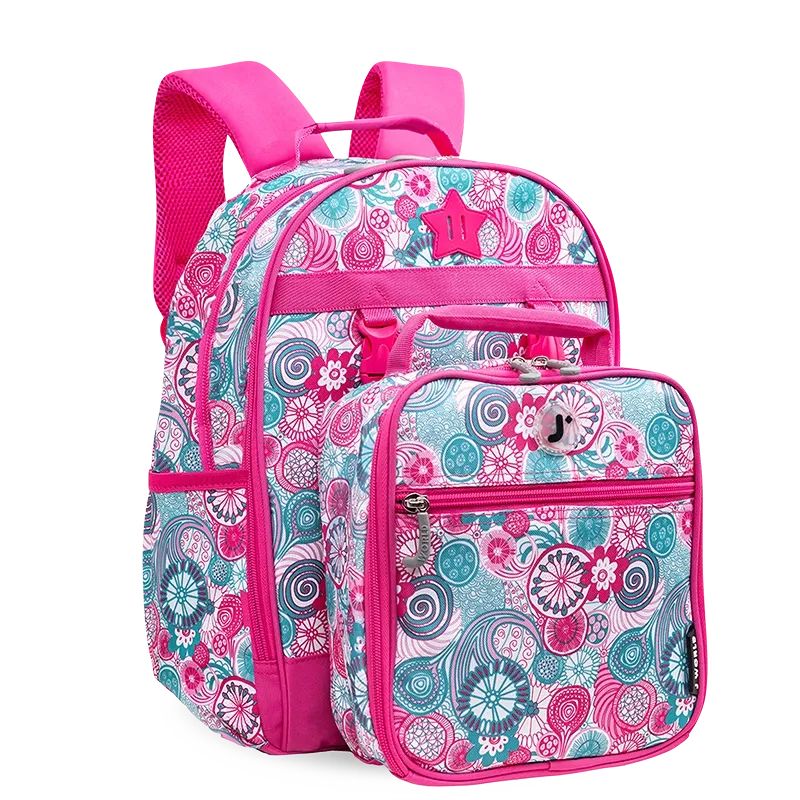 Duet Kids Backpack & Detachable Lunch Box Set in Blue Raspberry