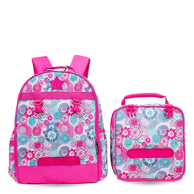 Duet Kids Backpack & Detachable Lunch Box Set in Blue Raspberry
