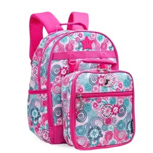 Duet Kids Backpack & Detachable Lunch Box Set in Blue Raspberry