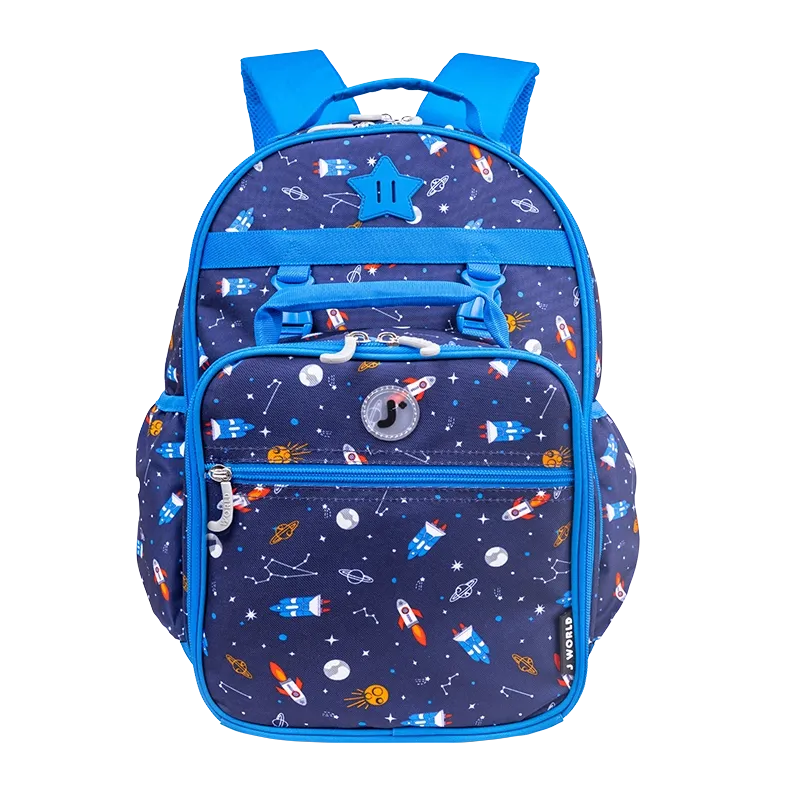 Duet Kids Backpack & Detachable Lunch Box Set in Spaceship