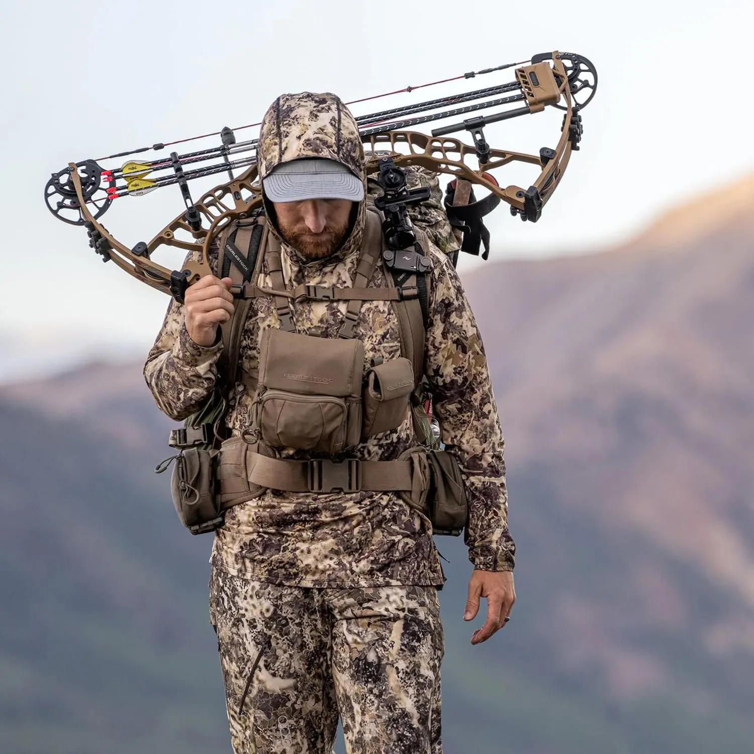 Eberlestock Recon Modular Bino Pack - Advanced Binocular Harness System with Customizable Attachments - Mountain - Small