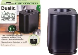 EcoPress for Vertuo* Aluminium Coffee Capsule Recycling Tool by Dualit - Vertuo Recycler - Premium Eco Friendly Tool for Standard Vertuo Capsules & Coffee Grounds