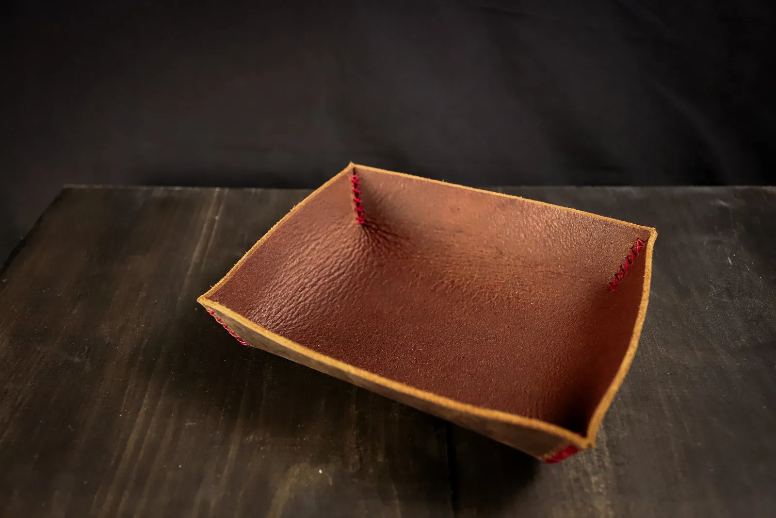 EDC Dump Tray Water Buffalo. Red Stitch. #9