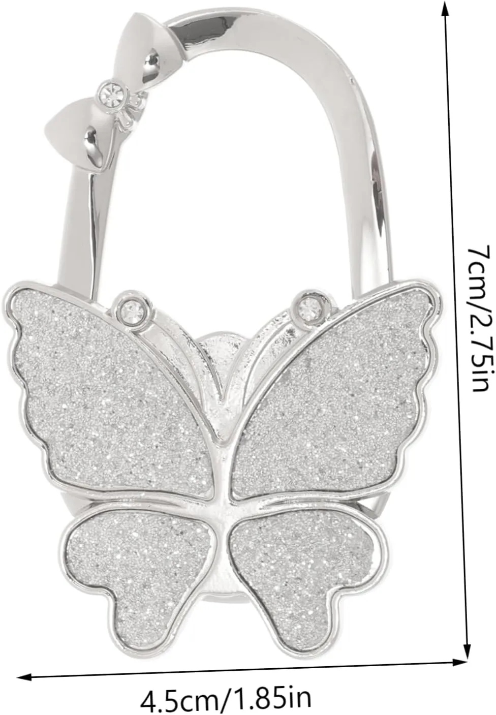 Elegant Table Purse Hook Hanger Butterfly Shape Resistant to Deformation for Home Travel Use