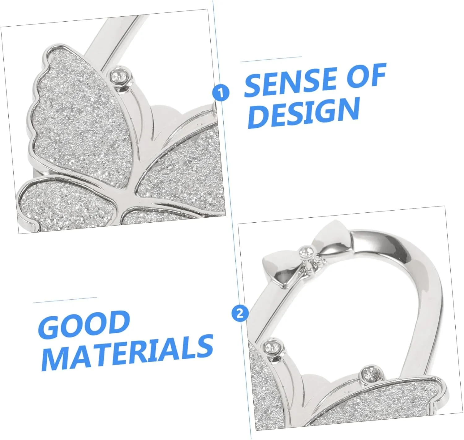 Elegant Table Purse Hook Hanger Butterfly Shape Resistant to Deformation for Home Travel Use
