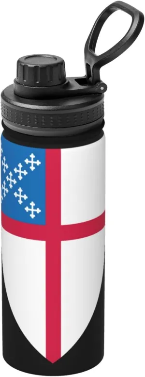 Episcopal Church Flag Sports Insulated Kettle 18oz Stainless Steel Travel Mug Thermal Flask Double-Layer Thermos Insulation Water Bottle