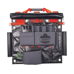 ergodyne® Arsenal 5710 Bucket Truck Tool Board, Tethering Points, 8 Compartments, 24" x 22", Tarpaulin, Gray