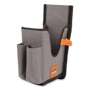 ergodyne® Squids 5540 Handheld Barcode Scanner Holster with Belt Loop, Large, 2.75 x 3.5 x 8, Polyester, Gray