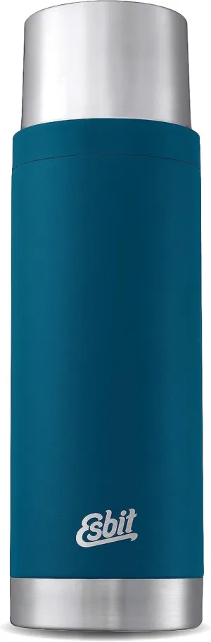 Esbit Sculptor Thermal Flask - Insulated Stainless Steel Bottle for Hot and Cold Drinks - 1000ml in Polar Blue