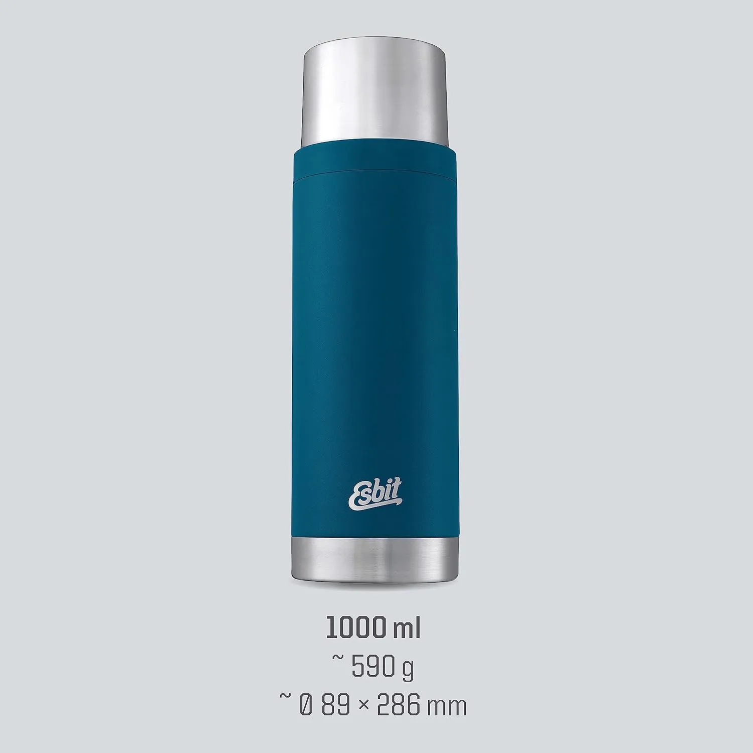 Esbit Sculptor Thermal Flask - Insulated Stainless Steel Bottle for Hot and Cold Drinks - 1000ml in Polar Blue