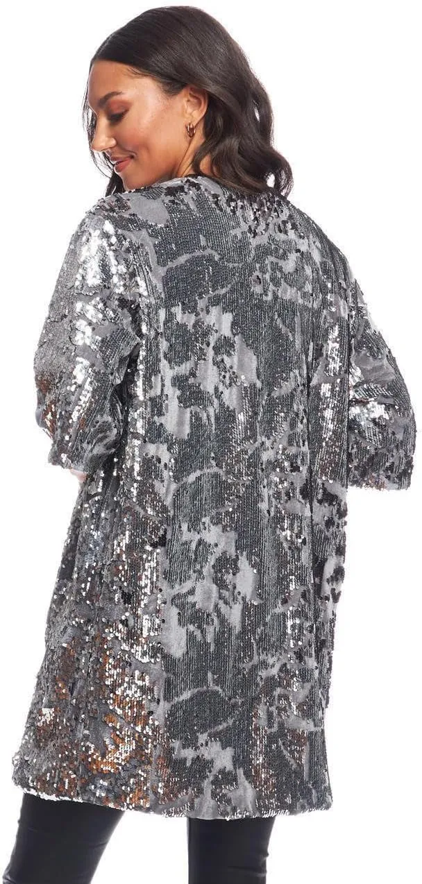 Fabulous-Furs Donna Salyers Sterling Sequin Kimono