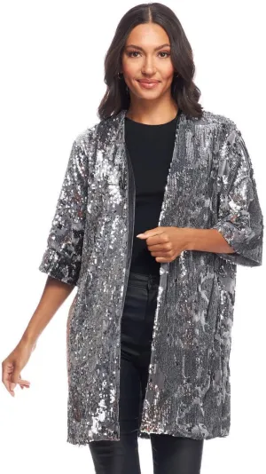 Fabulous-Furs Donna Salyers Sterling Sequin Kimono