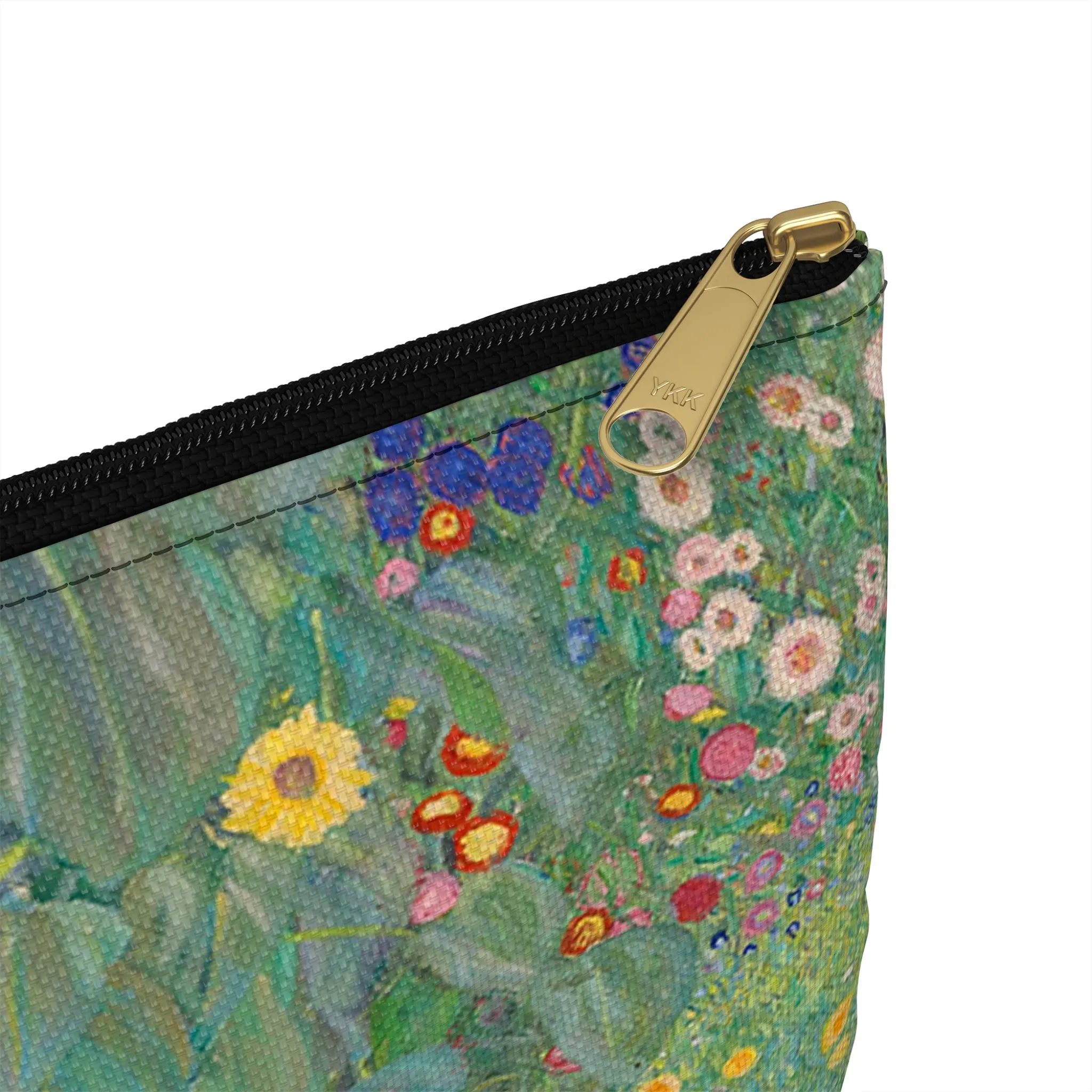 Farm Garden with Sunflowers by Gustav Klimt Accessory Pouch