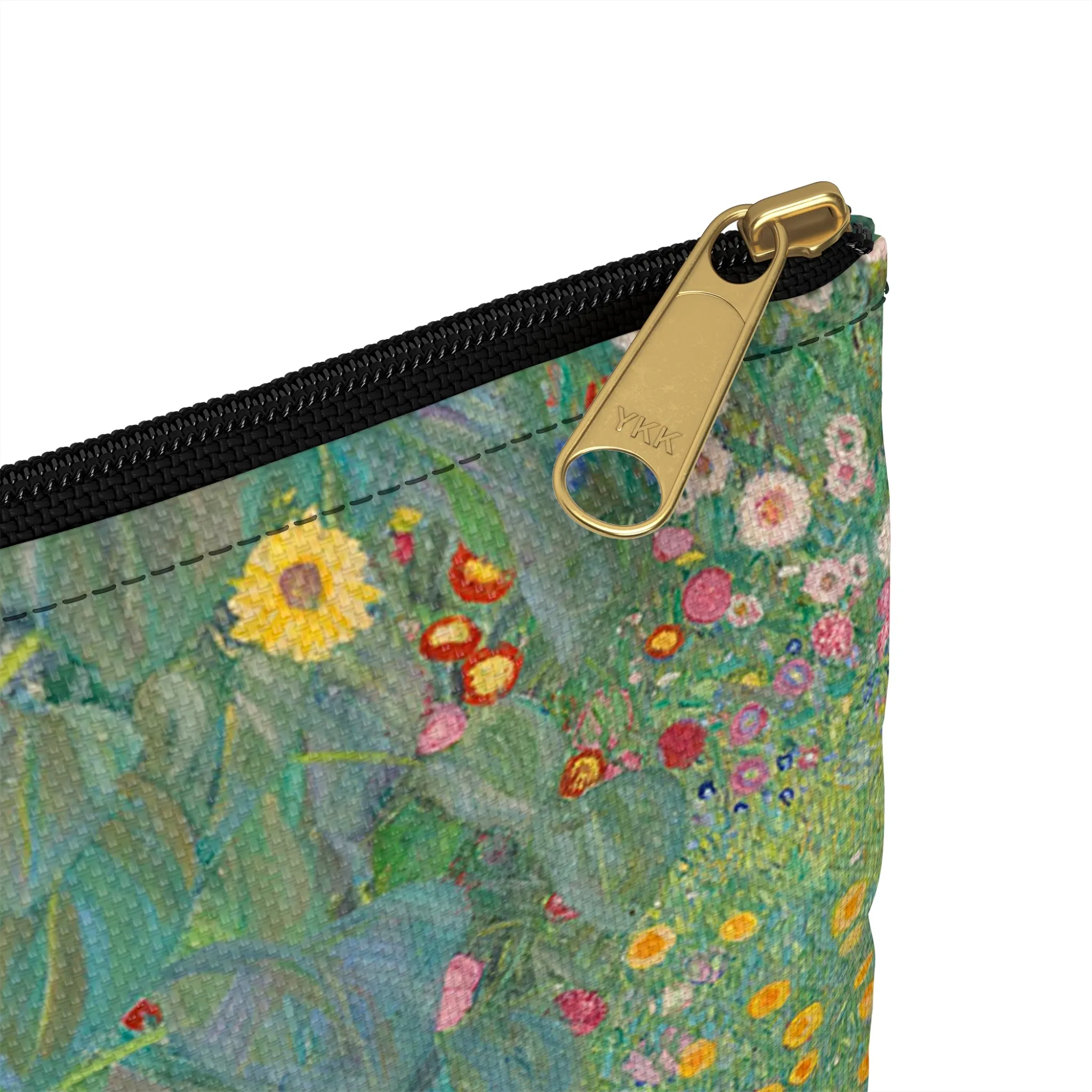 Farm Garden with Sunflowers by Gustav Klimt Accessory Pouch