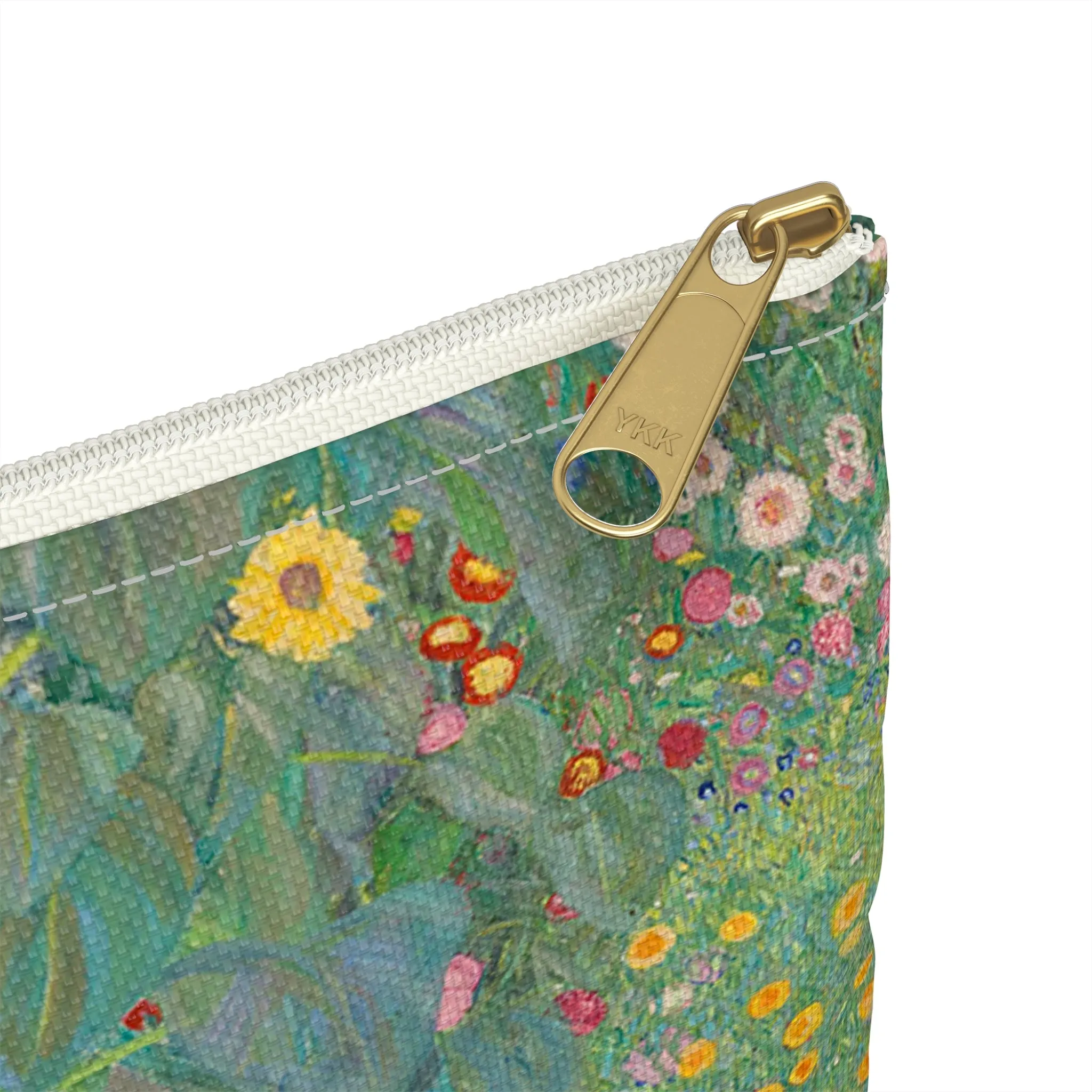 Farm Garden with Sunflowers by Gustav Klimt Accessory Pouch