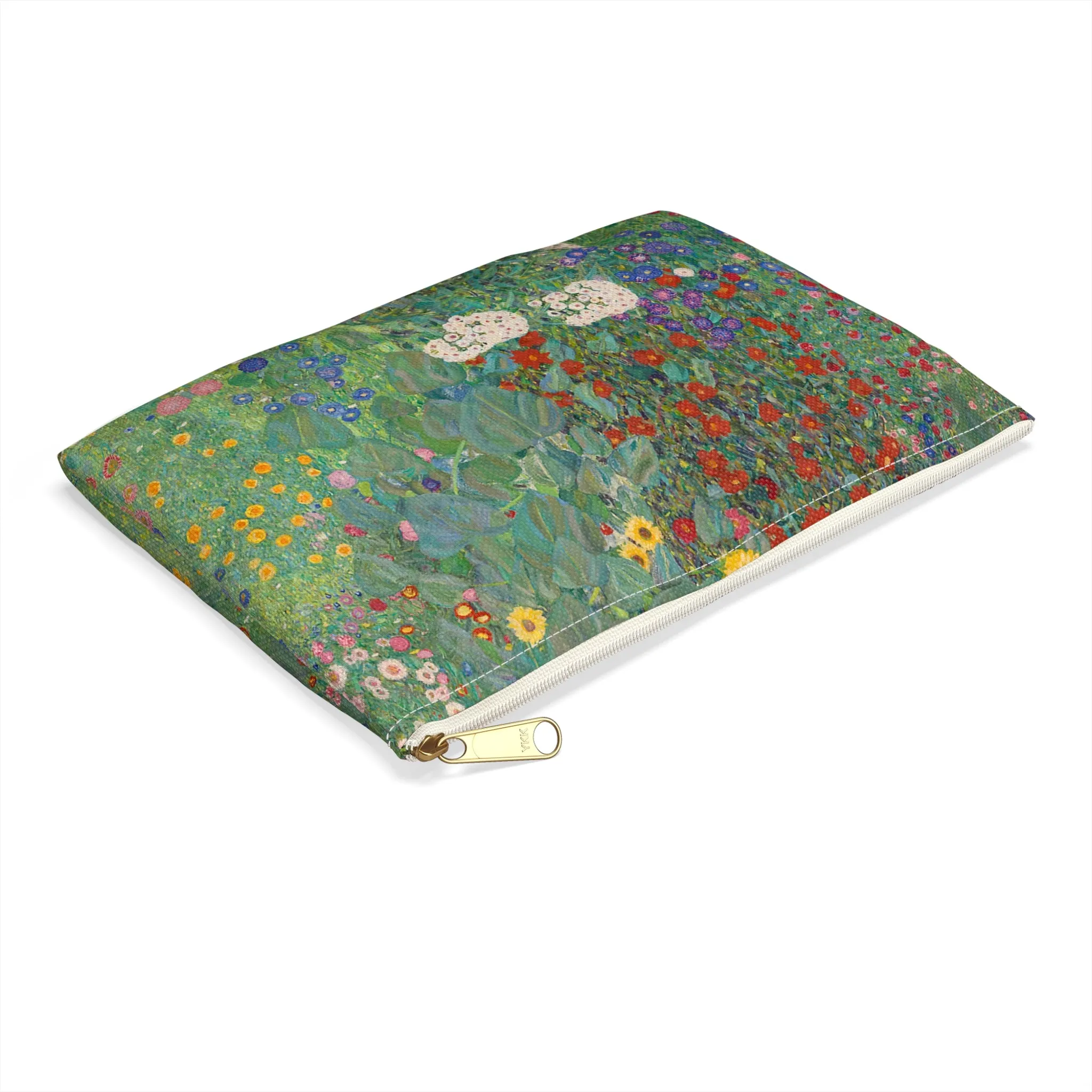 Farm Garden with Sunflowers by Gustav Klimt Accessory Pouch