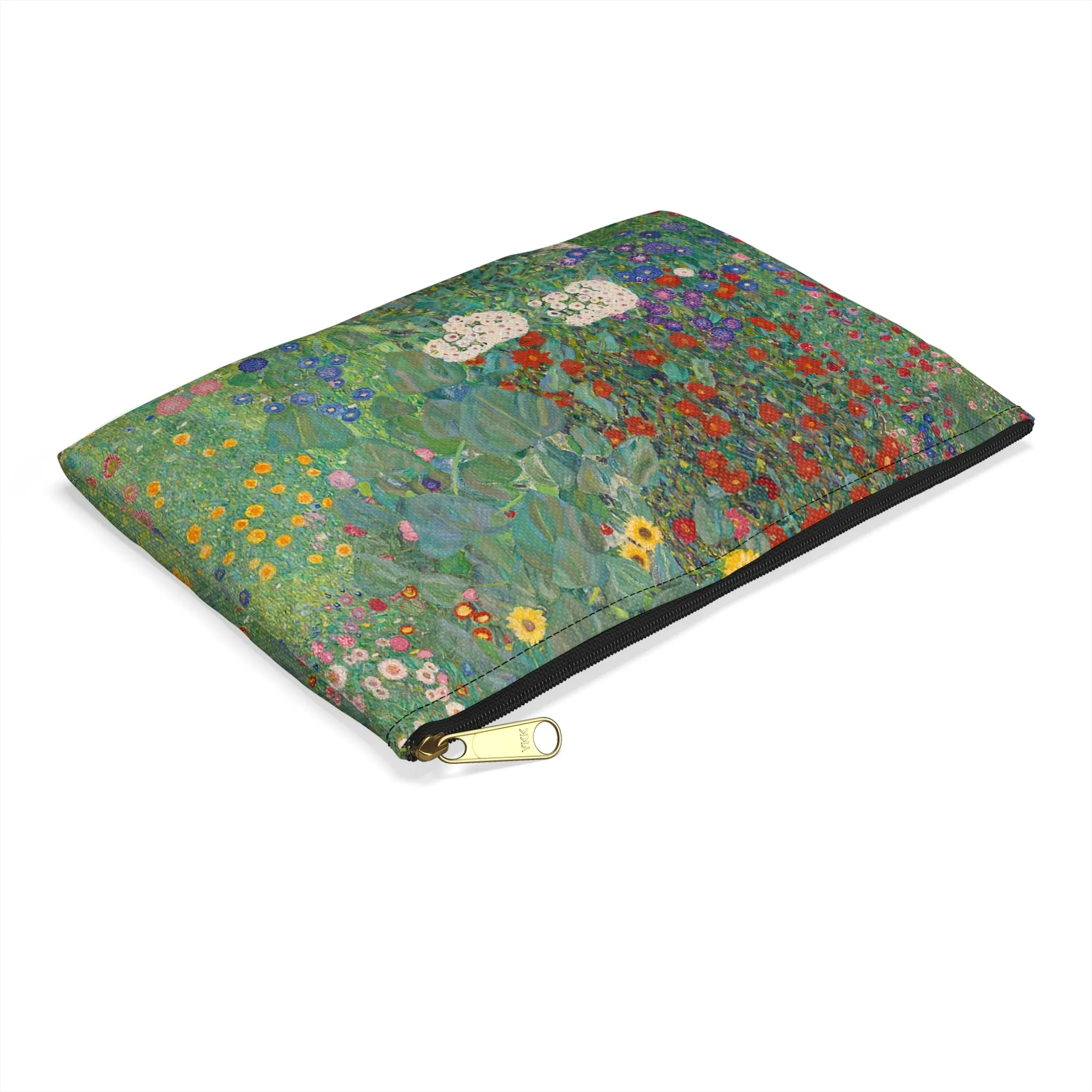 Farm Garden with Sunflowers by Gustav Klimt Accessory Pouch