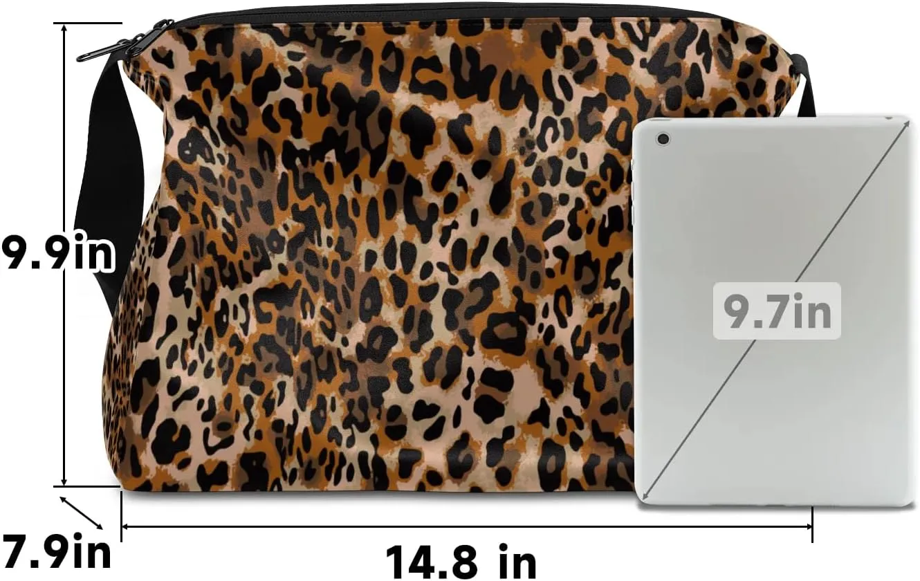 Fashion Leopard Print Small Gym Bag for Men Women Workout Sport Duffle Bag Waterproof Weekender Overnight Bag Lightweight Carry on Tote Bag Crossbody Shoulder Travel Bag for Swim Yoge Dance