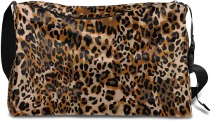 Fashion Leopard Print Small Gym Bag for Men Women Workout Sport Duffle Bag Waterproof Weekender Overnight Bag Lightweight Carry on Tote Bag Crossbody Shoulder Travel Bag for Swim Yoge Dance