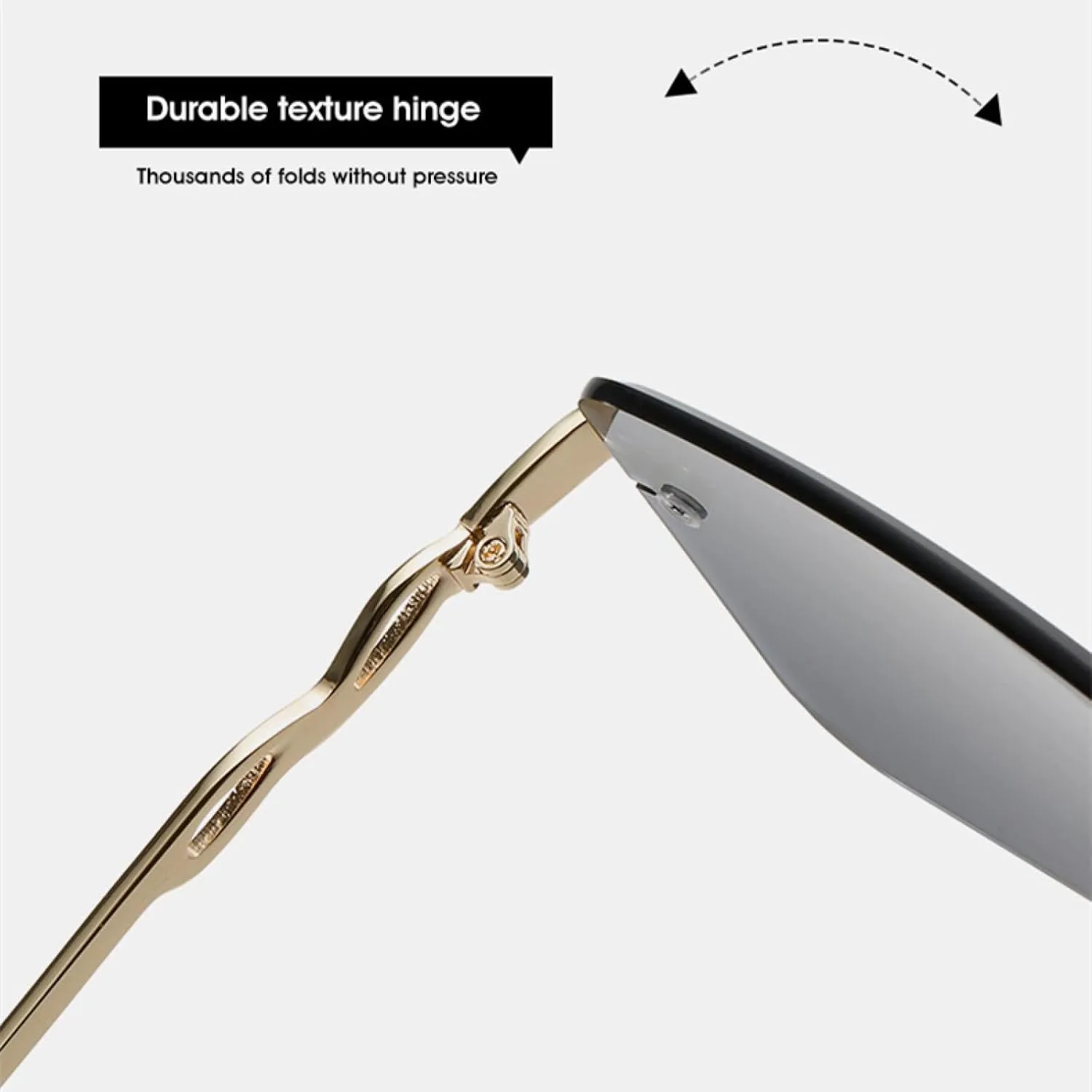 Fashion Rimless Metal Sunglasses Women Men Vintage Trend Eyeglasses Female Travel Street Photography Shades Uv400