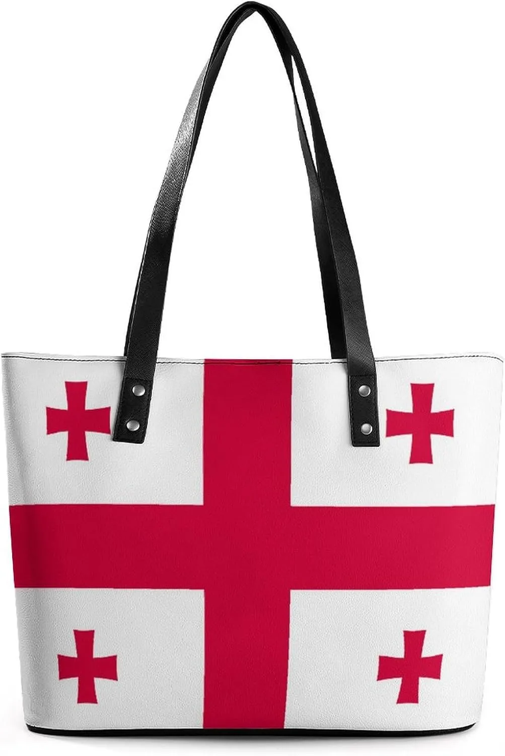 Fashionable Malta Flag Tote Handbag Women Versatile Leather Bag for Travel and Work