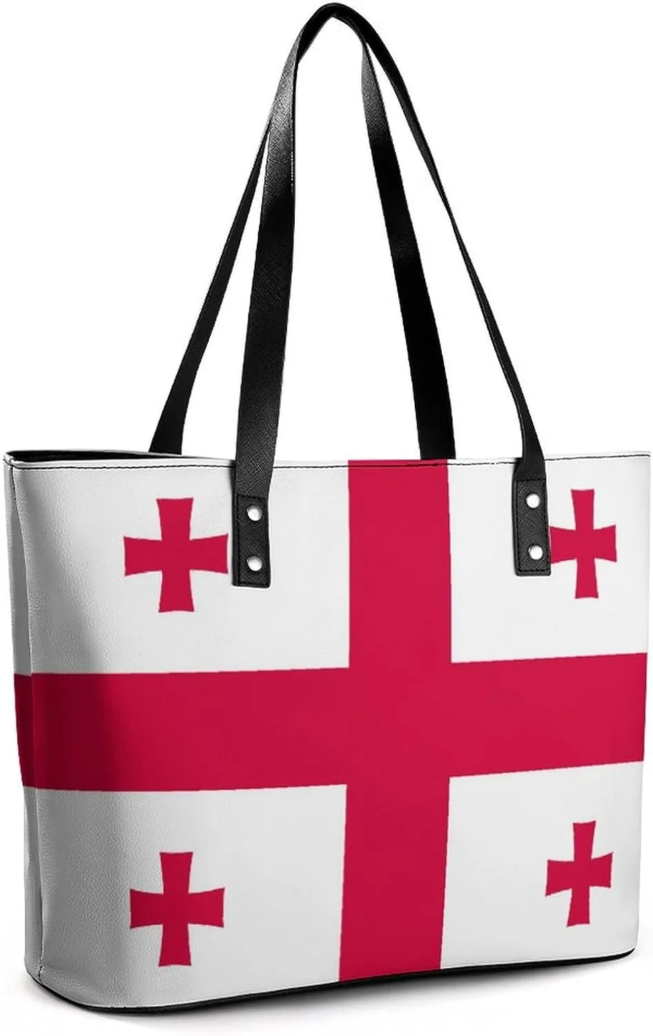 Fashionable Malta Flag Tote Handbag Women Versatile Leather Bag for Travel and Work