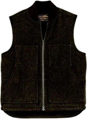 Filson Men's Lined Mackinaw Wool Work Vest, Forest Green