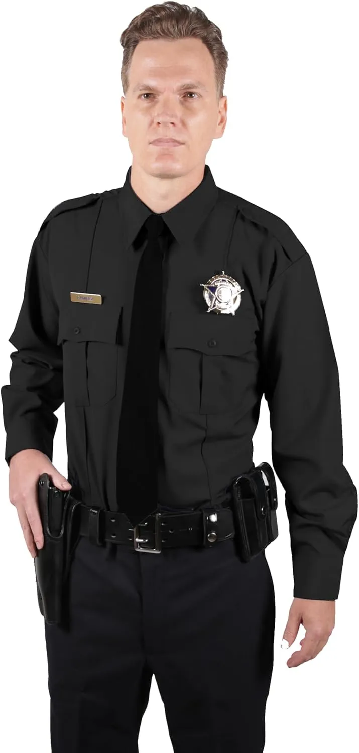 First Class Men's Poly Rayon Short Sleeve Uniform Shirts - Tactical Combat Work Utility and Safety Security Shirt